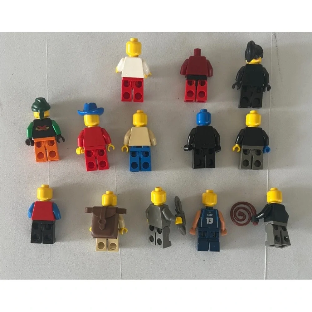 Lot of 13 Used LEGO Minifigures Mixed Western Sports Cowboy NBA Incomplete
